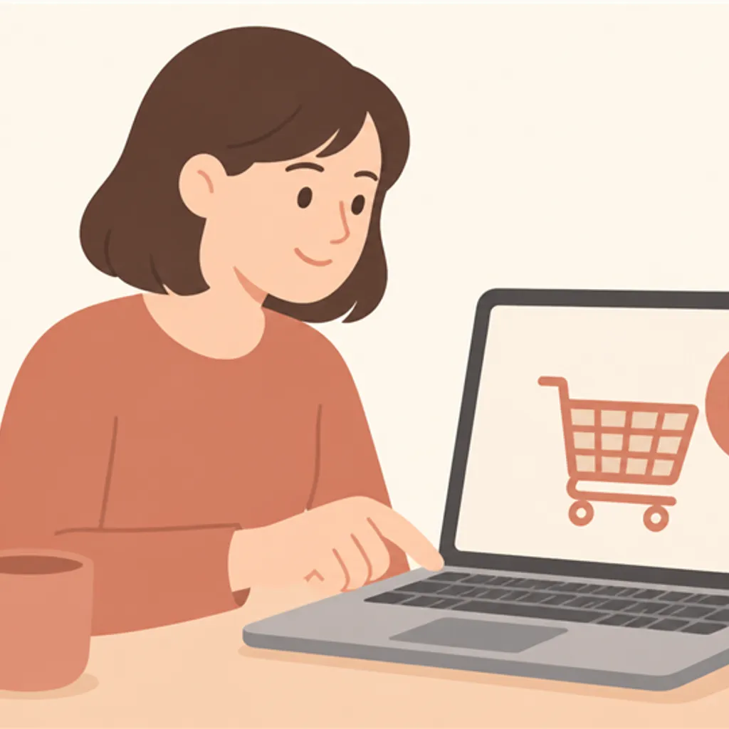 ネット通販の買い物画面と還元率の表示