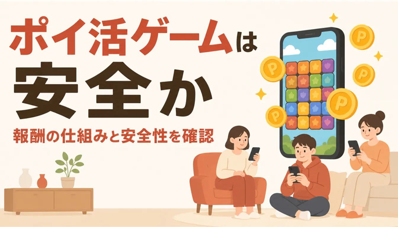 パズルゲームとポイントが表示されたスマートフォン