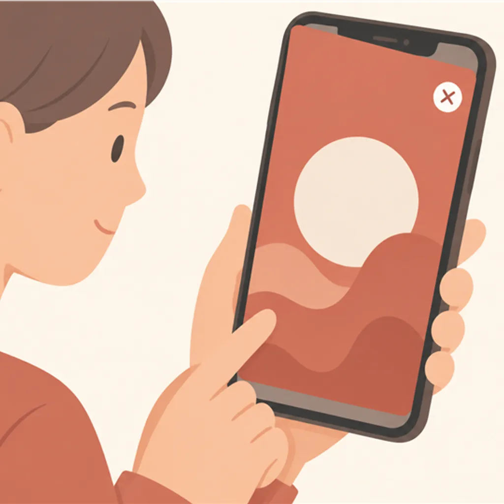 全画面広告が表示されたスマホの画面