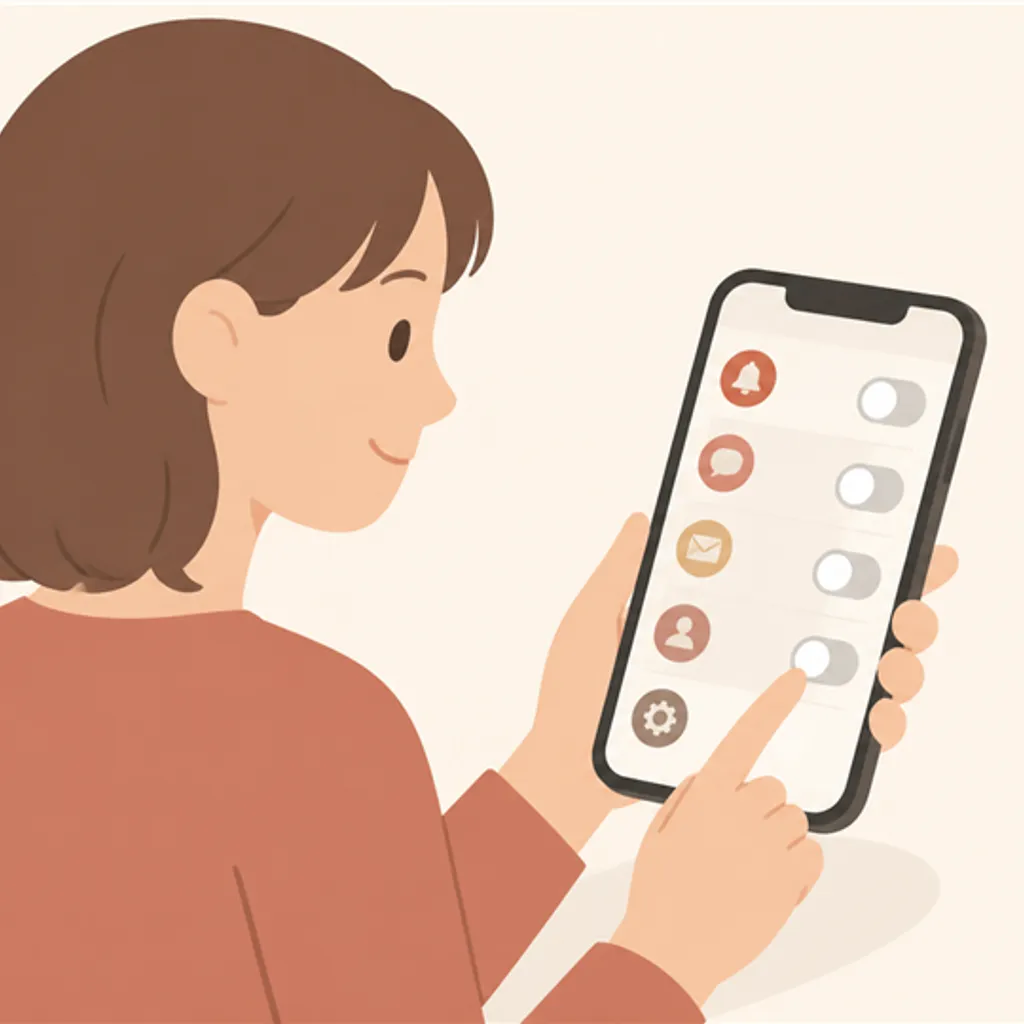 通知のスイッチをオフにしたスマホの設定画面