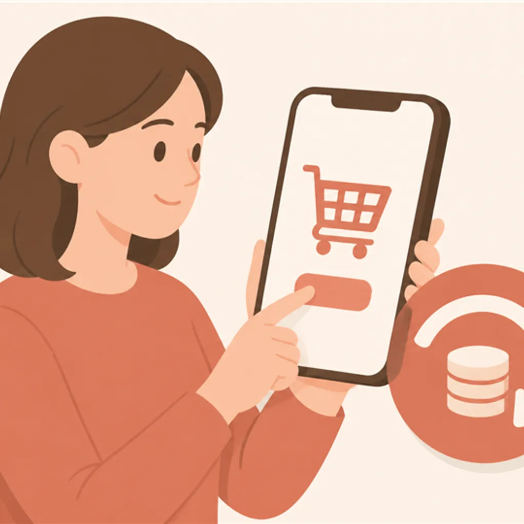 買い物前にポイントサイトを経由するスマホの画面