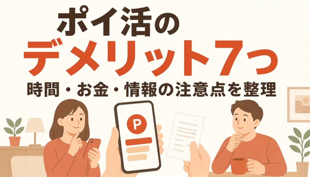 ポイント残高を表示したスマホとレシート