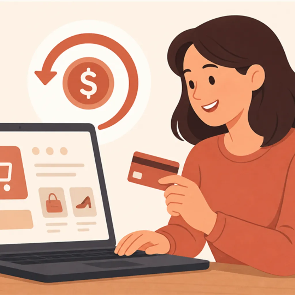 通販サイトを経由して買い物する様子