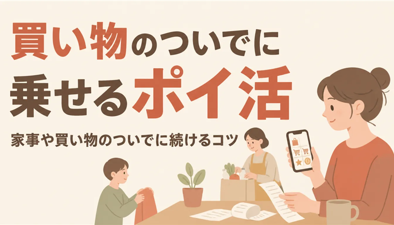 買い物アプリを開いたスマホとレシート