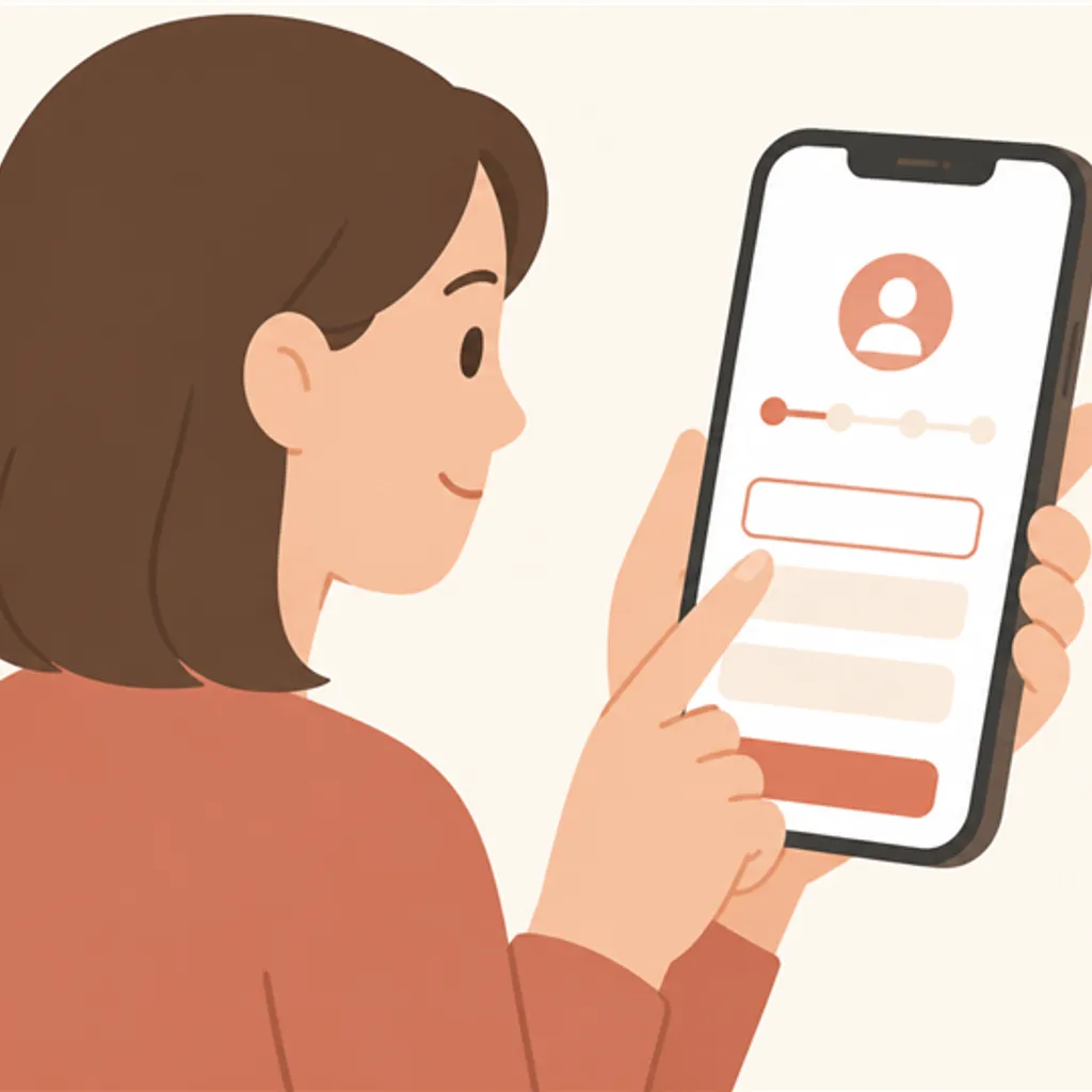 ポイントサイトの会員登録フォームを表示したスマホ