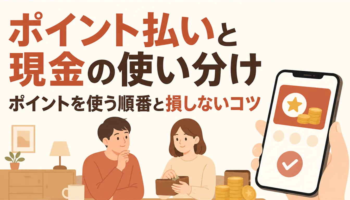ポイント残高が表示されたスマホ決済画面と小銭