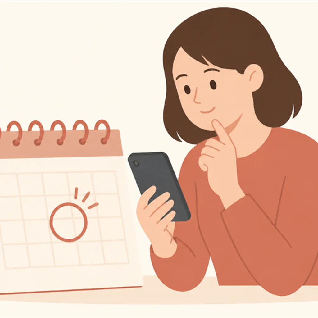 達成期限を書き込んだカレンダーとスマートフォン