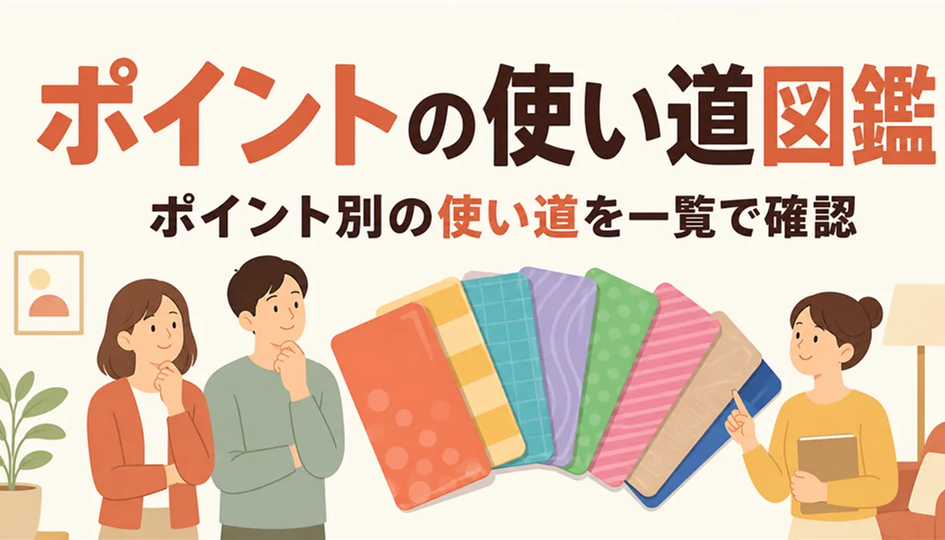 色とりどりのポイントカードを並べた様子