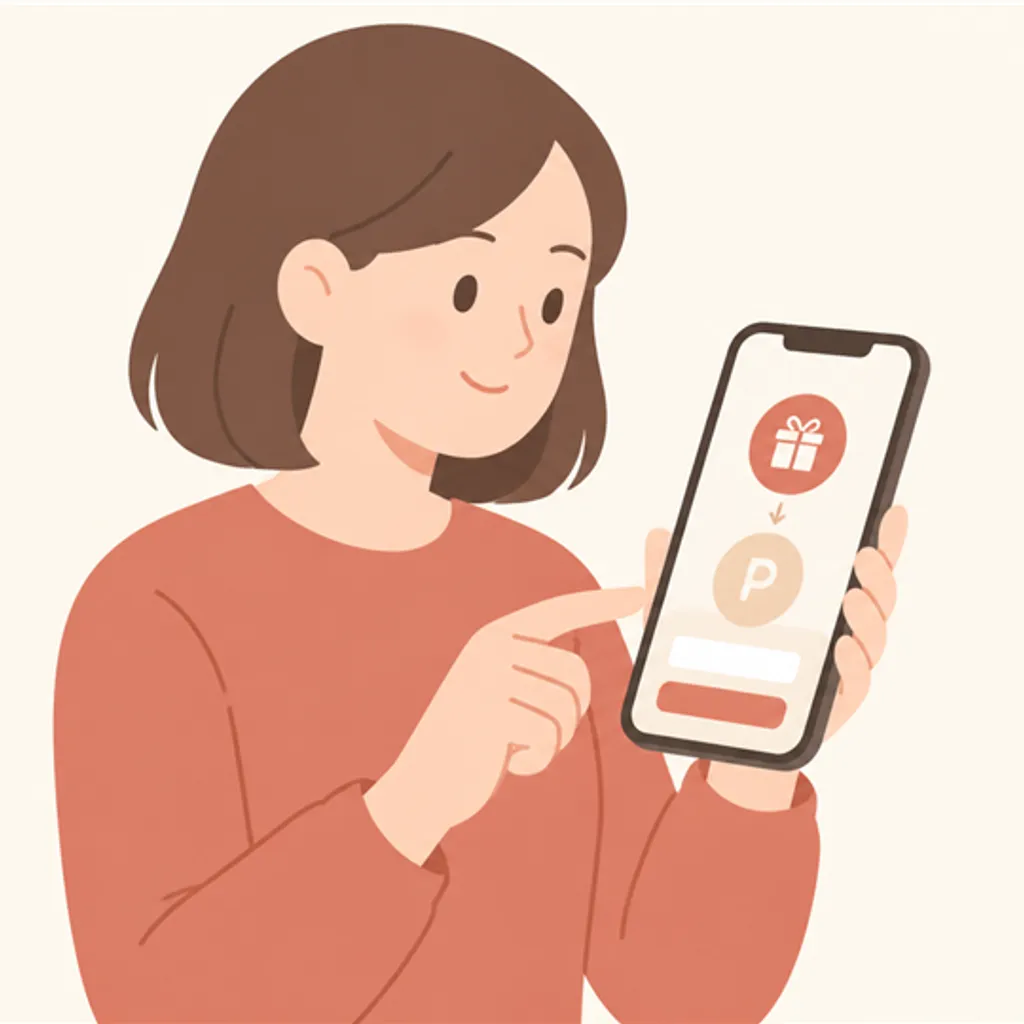 スマホでポイント交換を申し込む画面