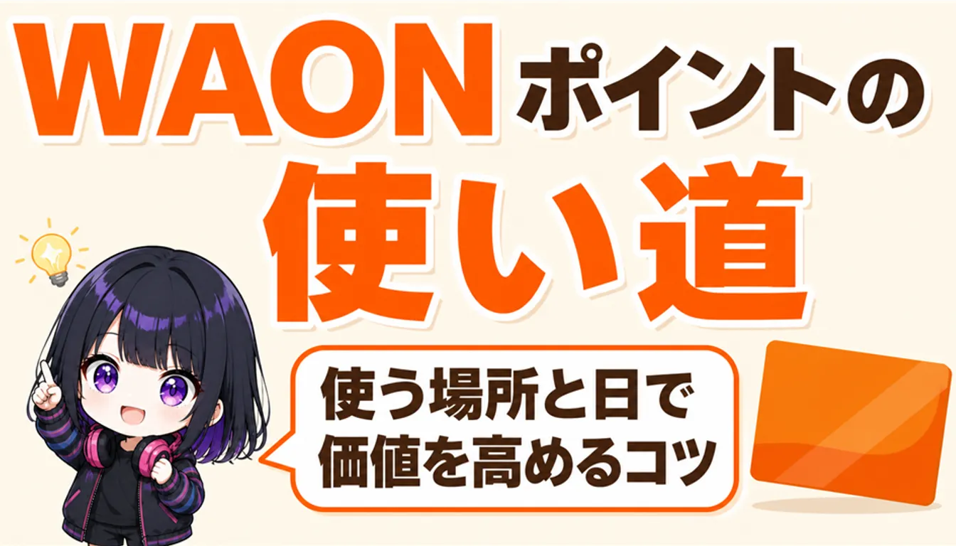 オレンジ色のWAON電子マネーカードのイメージ